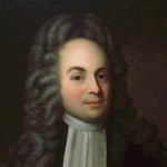 Detail of Andrew Hamilton, showing his face and neck.