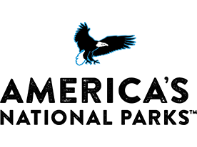 America's National Parks Trademarked logo: An American Eagle with outstretched wings over words "America's National Parks" in bold letters.