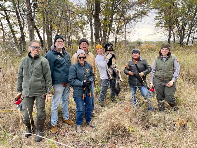 Volunteers in the field