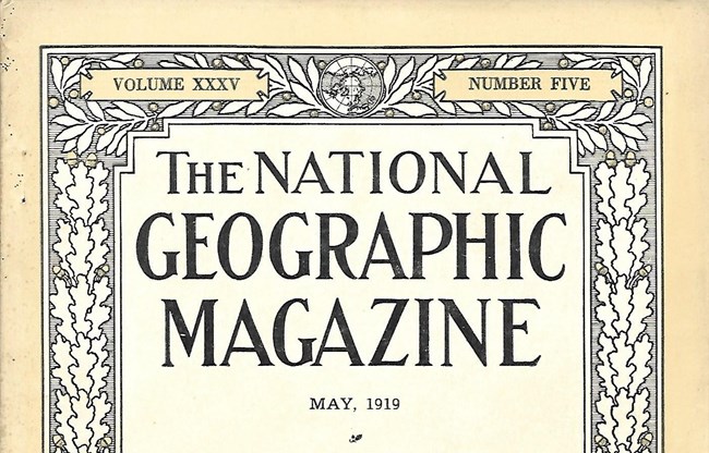 Top half of NatGeo May 1919 cover