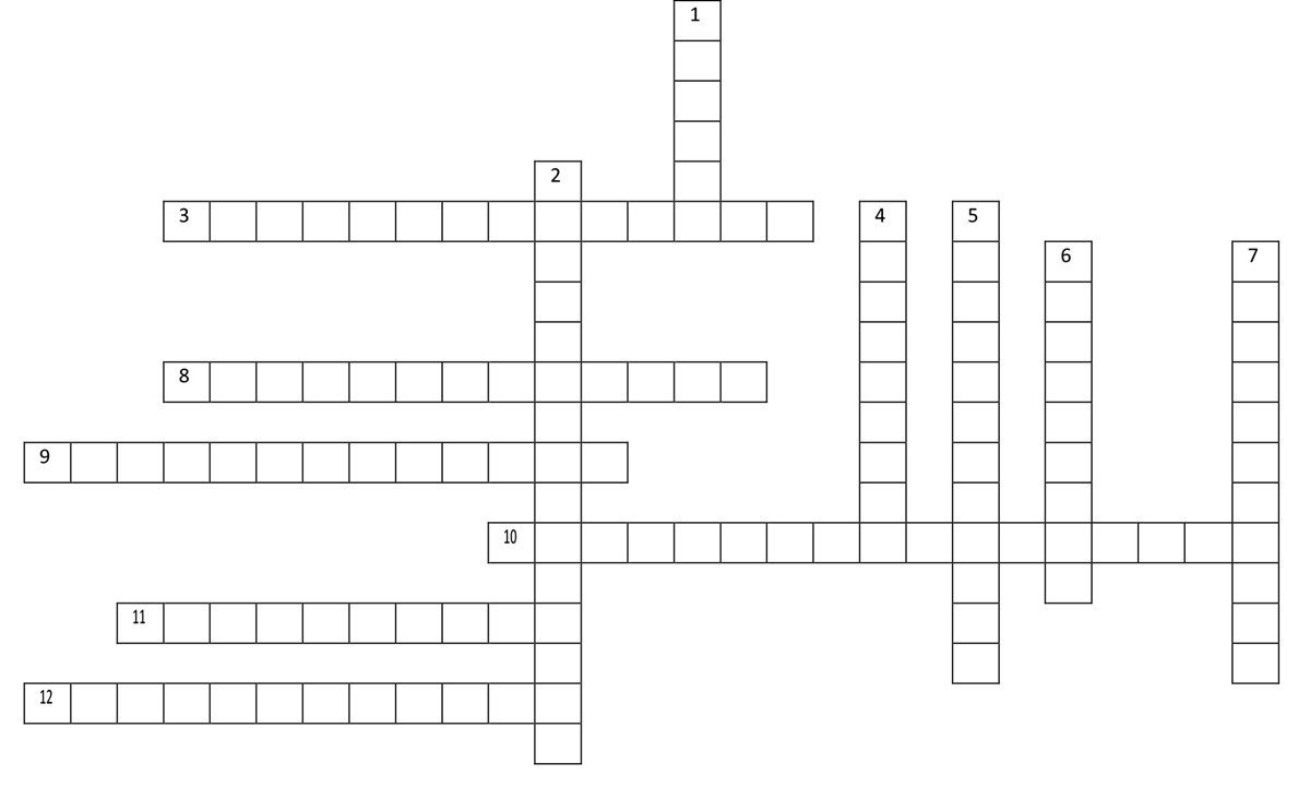 crossword puzzle with six rows and six columns
