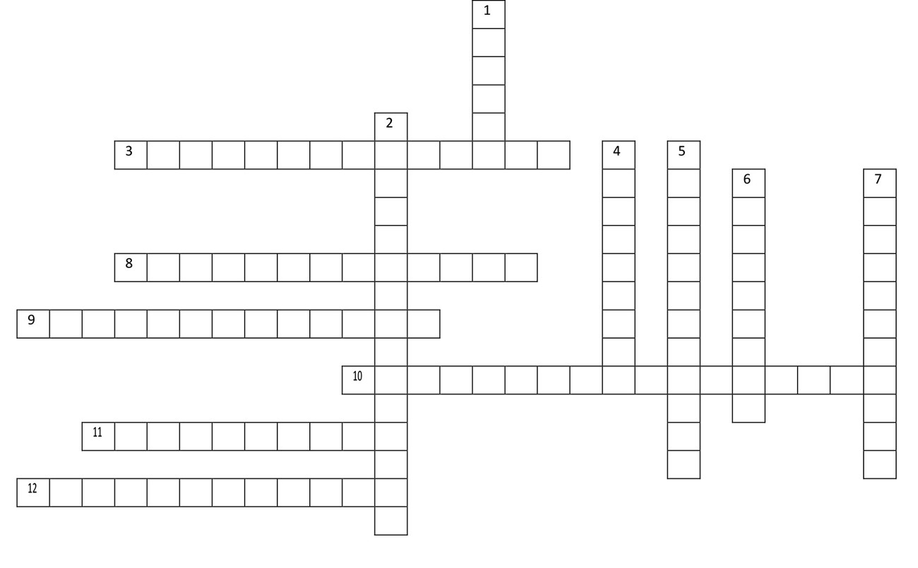 crossword puzzle with six rows and six columns