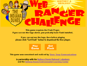graphic with words Web Ranger Challenge in a bright color and a drawing of kid and park ranger next to a large badge. graphic with words Web Ranger Challenge in a bright color and a drawing of kid and park ranger next to a large badge.