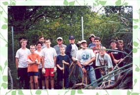 Boy scouts posing for a picture
