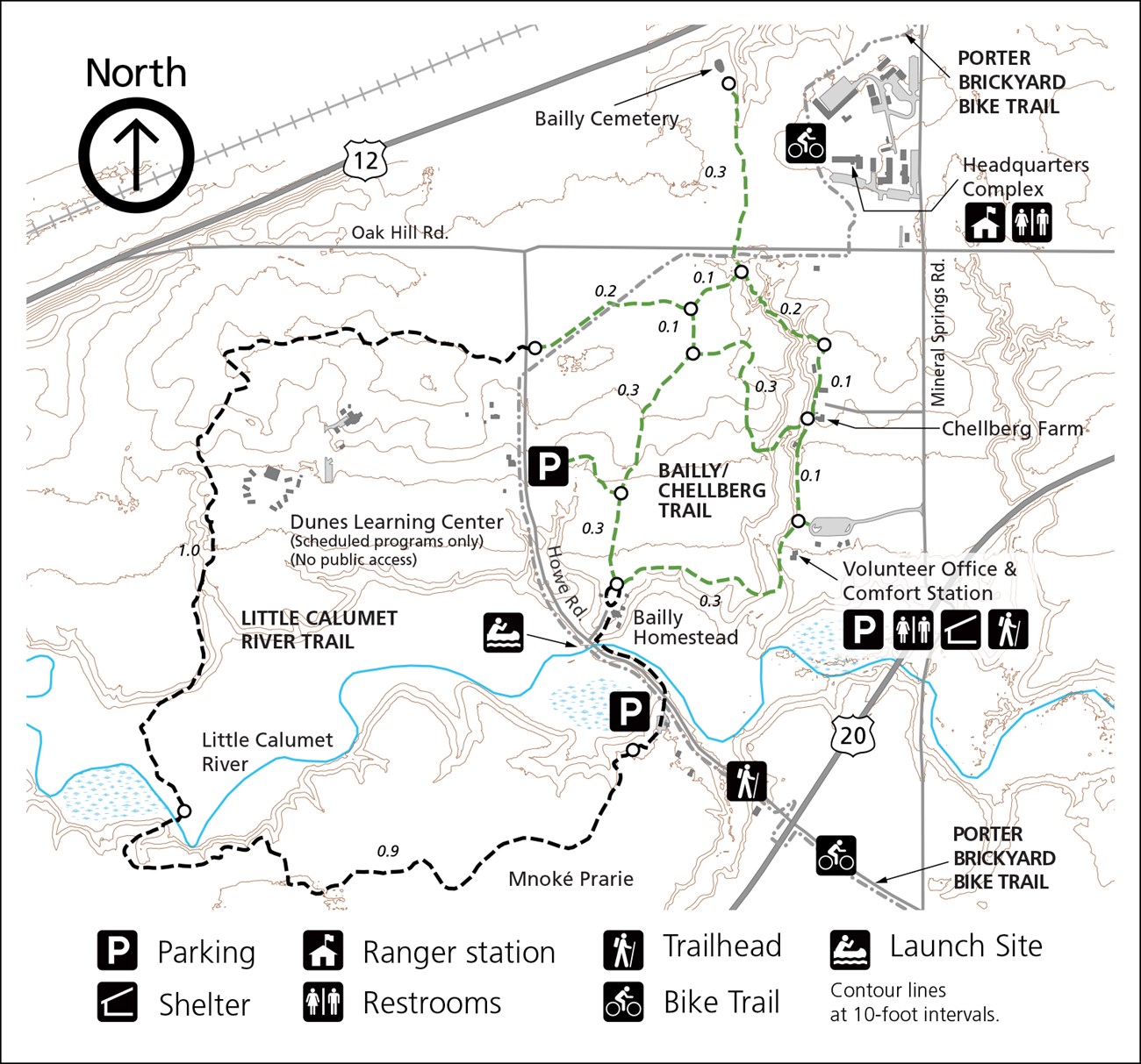 Bailly Chellberg Trail Map
