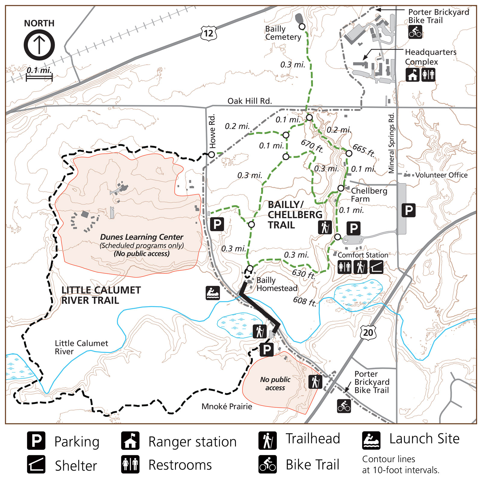 Bailly Chellberg Trail Map