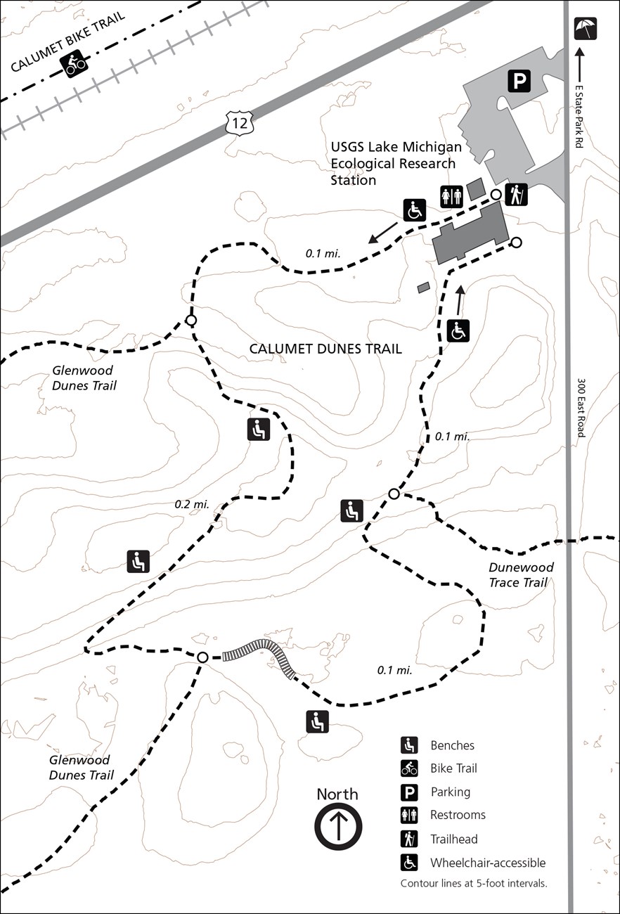 Calumet Dunes Trail Map