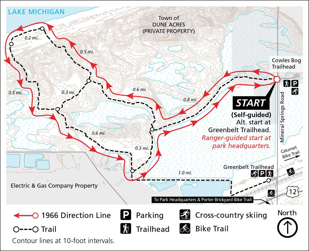 Cowles Bog Map 1966 Hiking Challenge