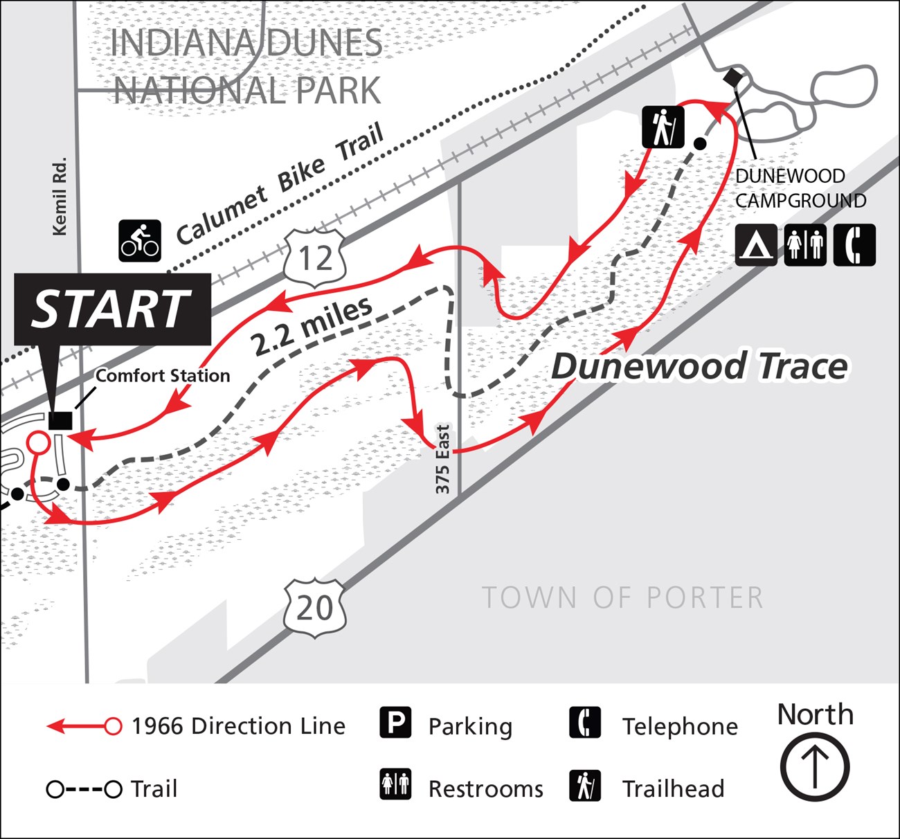 Dunewood Trace Trail Map 1966 Hiking Challenge