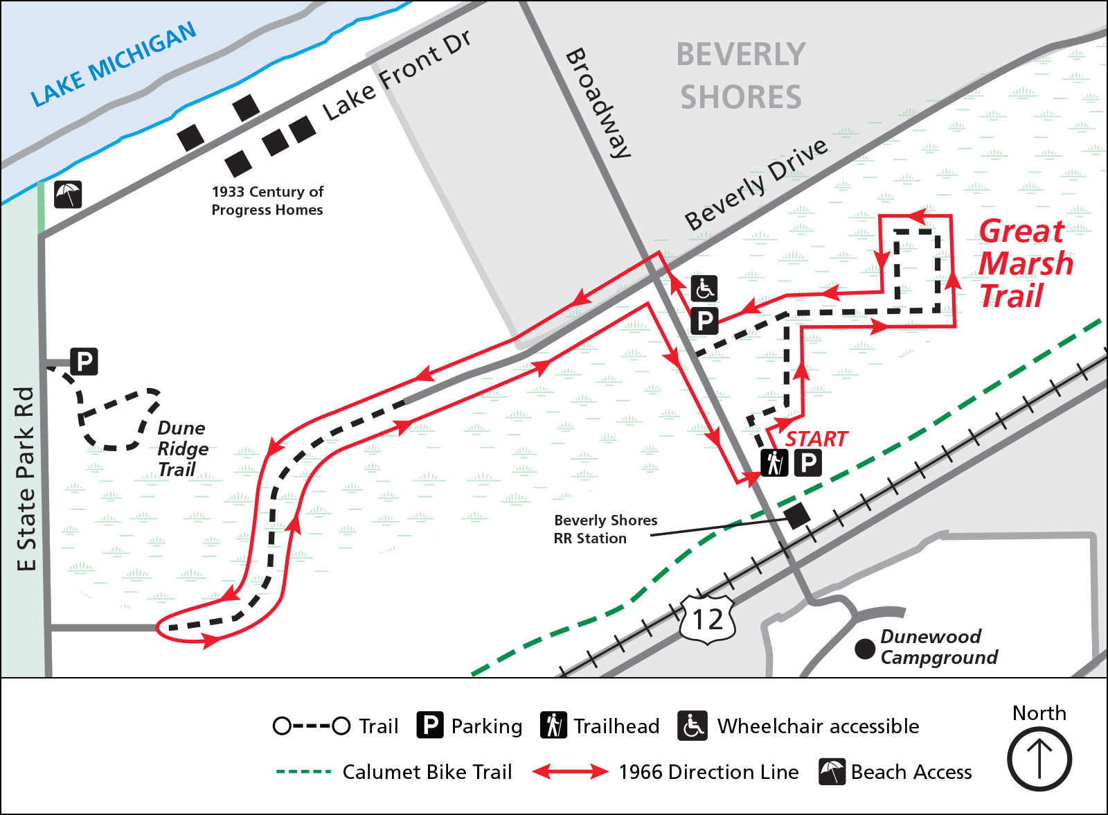 1966 Hiking Challenge Great Marsh Indiana Dunes National Park (U.S