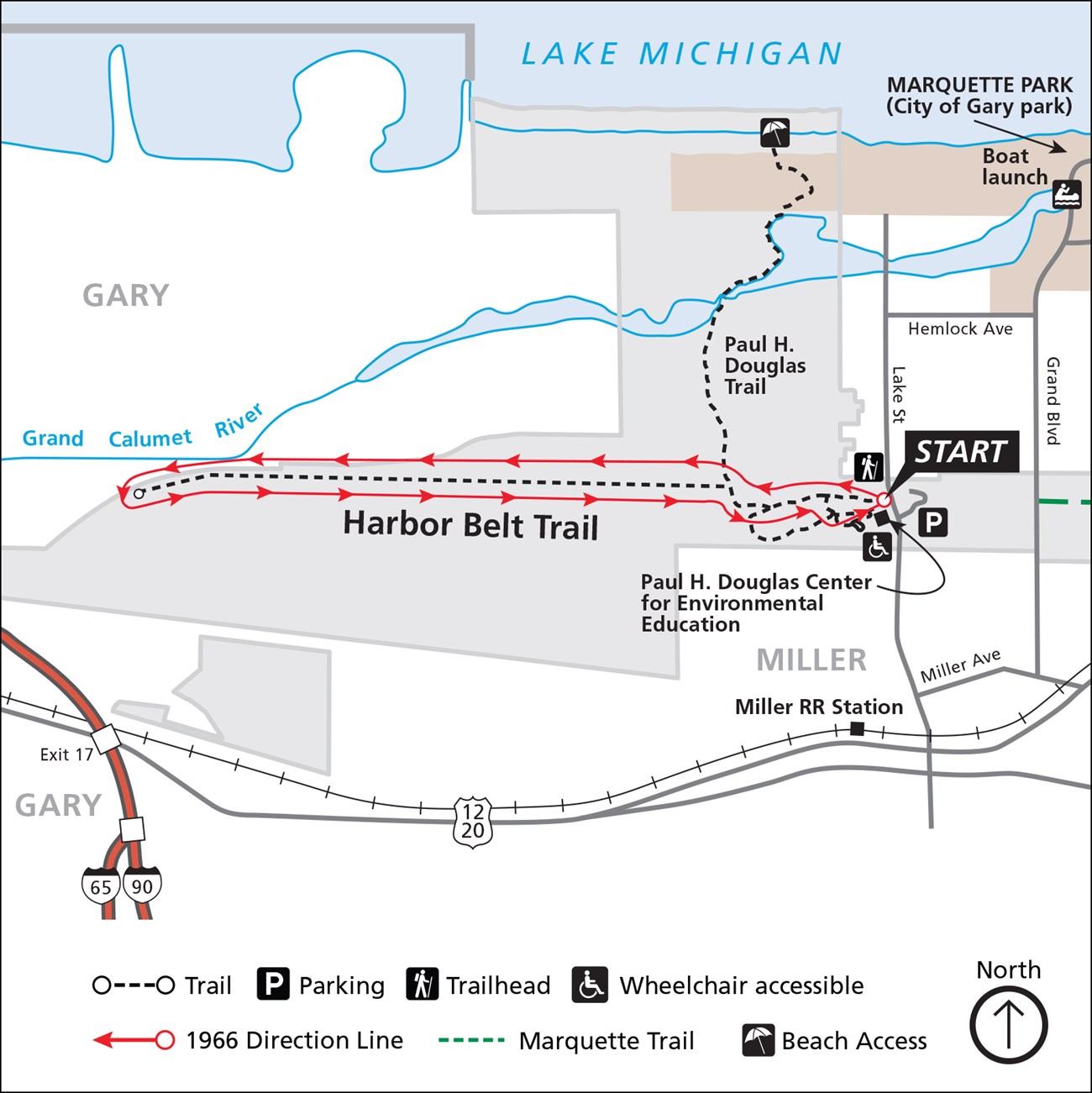 1966 Harbor Belt Trail Map