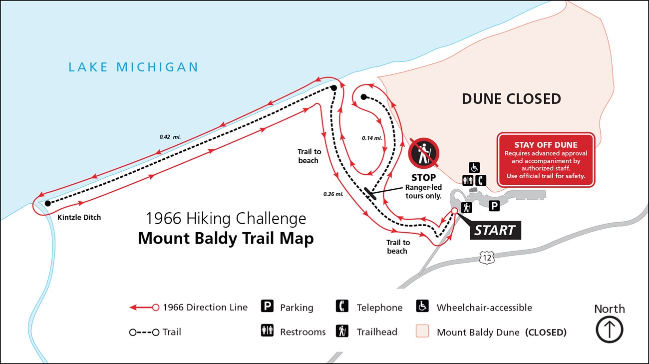 1966 Hiking Challenge Mount Baldy Trail Map