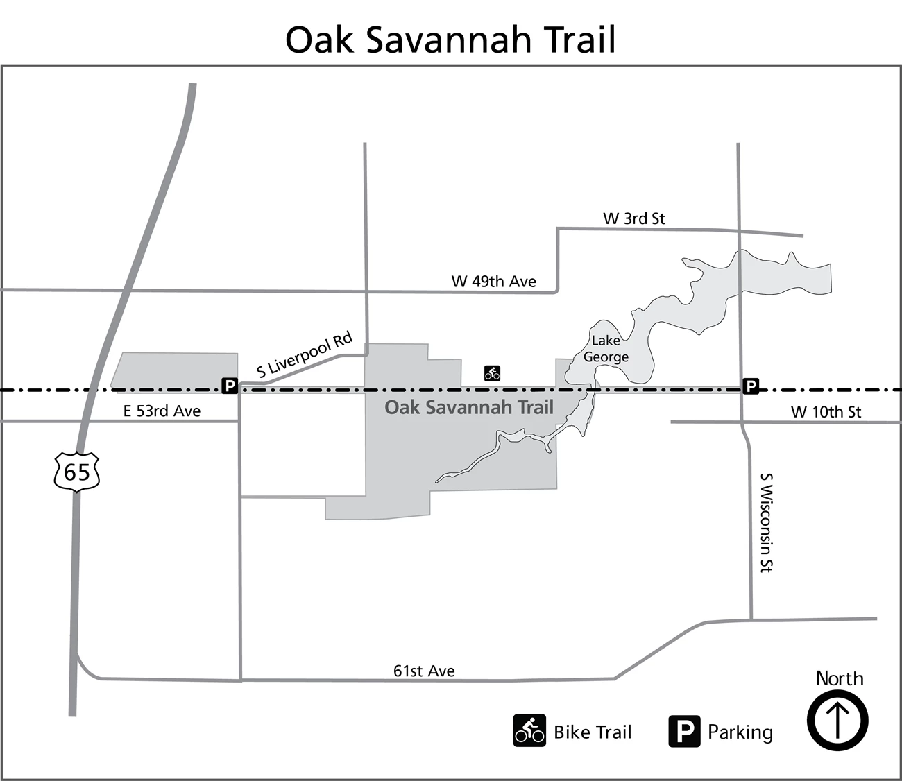 Oak Savannah Trail Map Oak Savannah Trail Map