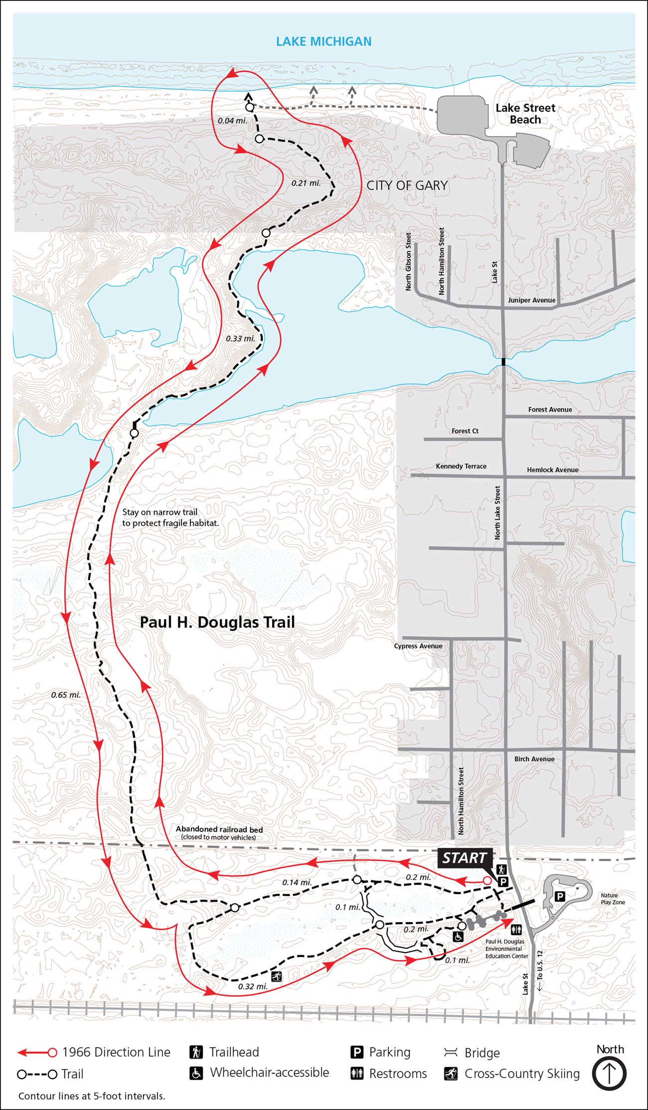 Paul H Douglas Trail Map 1966 Web
