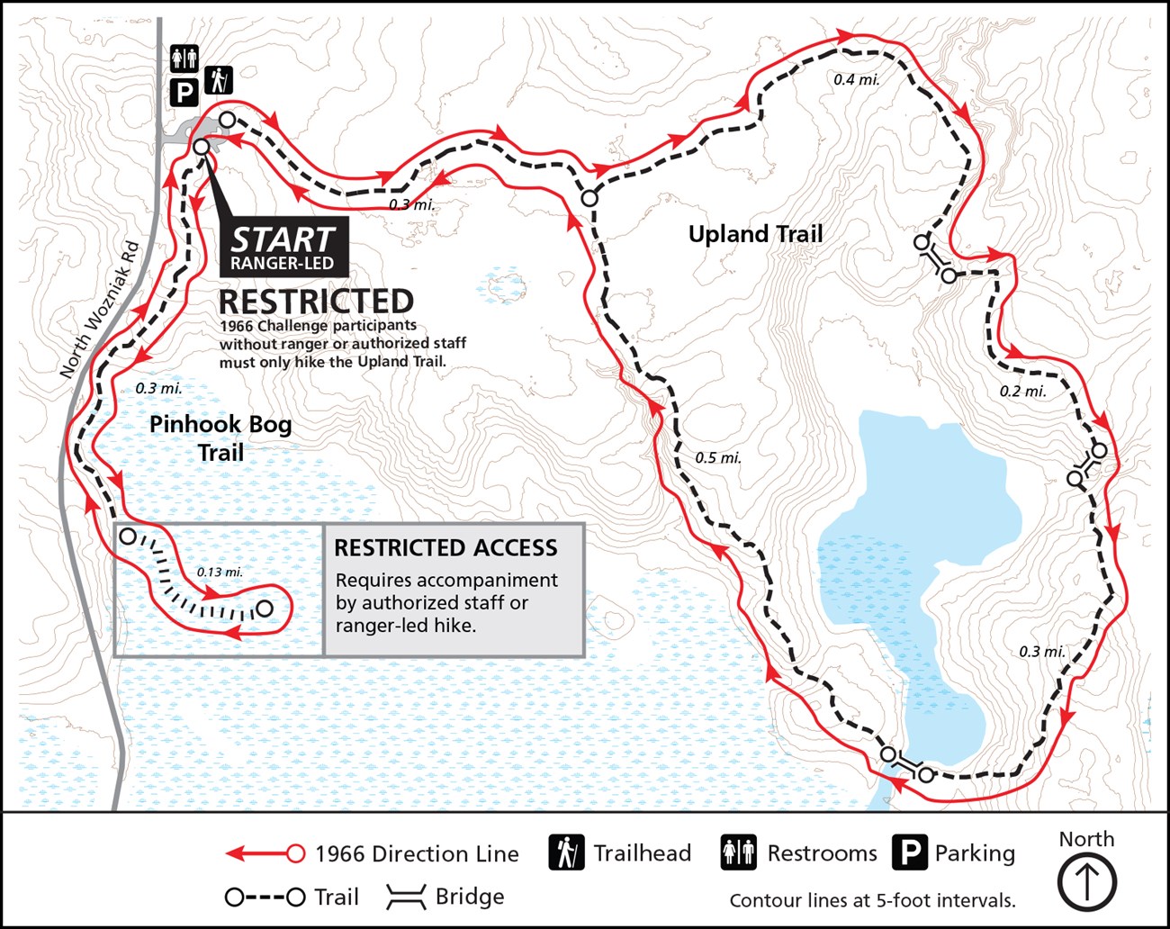 Pinhook Bog 1966 Challenge Trial Map