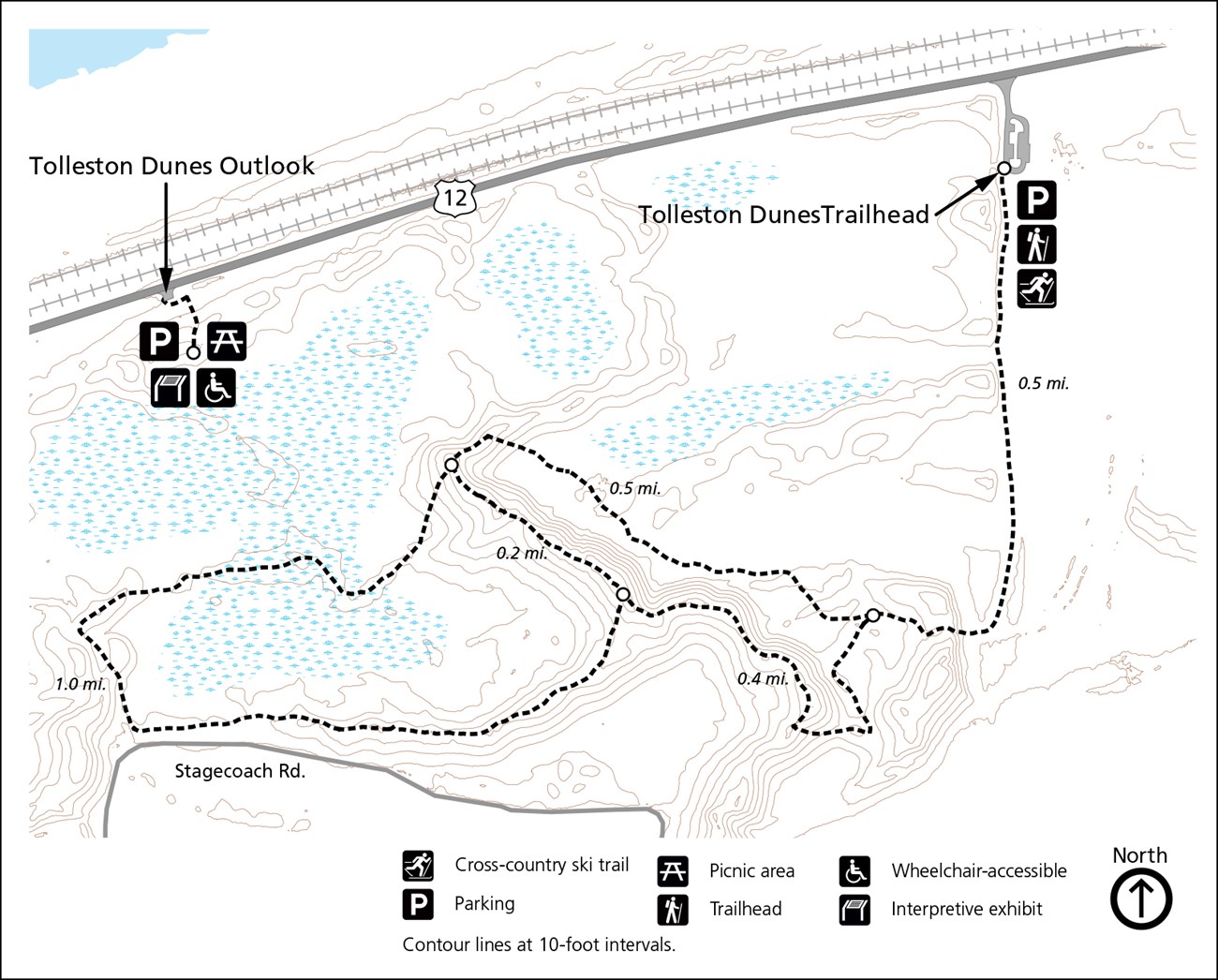 Tolleston Dunes Trail Map
