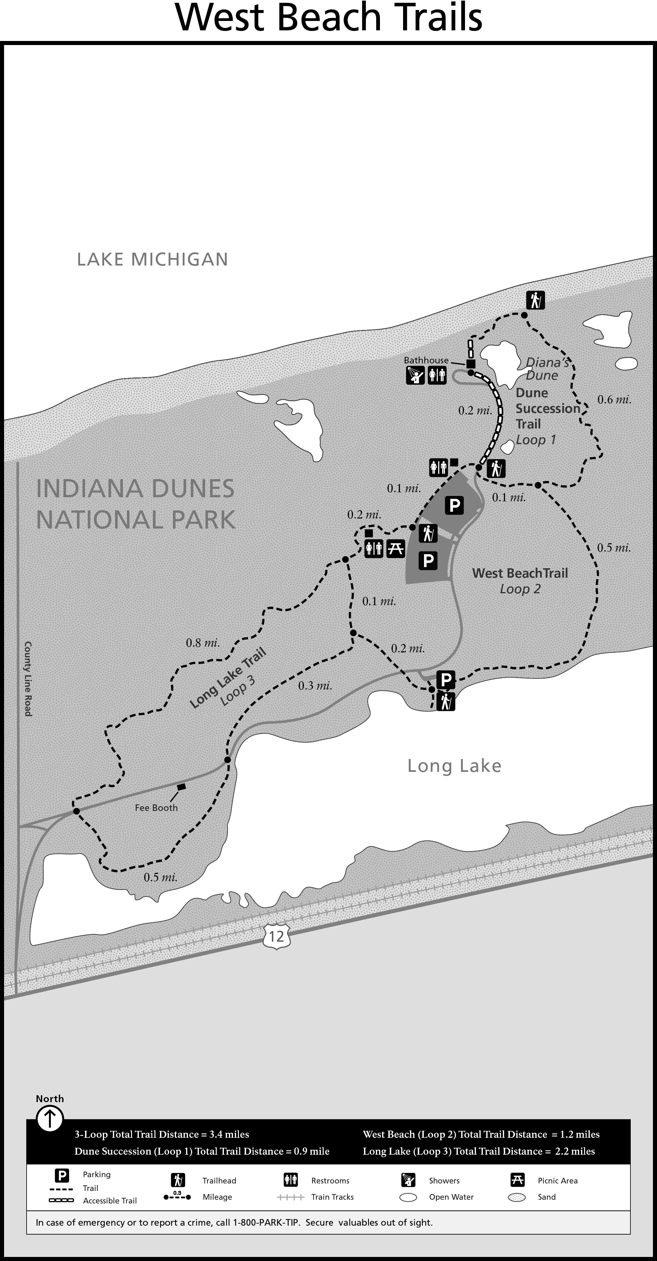 Indiana Dunes Campground Map