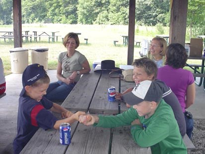 Junior Rangers having a picnic. Junior Rangers having a picnic.