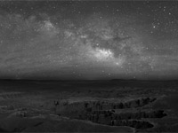 the milky way showing in the night sky