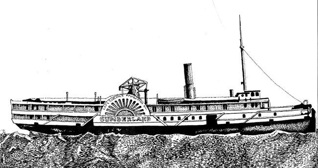 NPS HAER sketch of the SS Cumberland