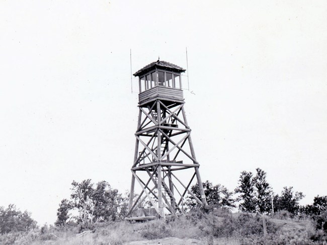 historic photo of Ojibway Fire Tower