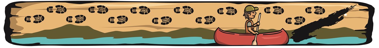 A graphic banner of a person canoeing in a wilderness. A map of Isle Royale is on the right.