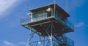 Mount Ojibway fire tower is used for air monitoring