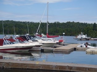 Boats at dock.