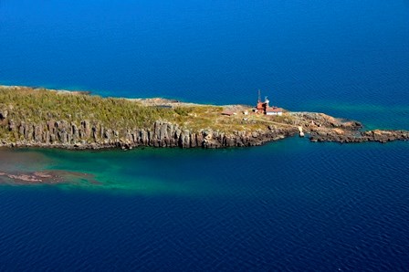 Aerial view of Passage Island Lighthouse Aerial view of Passage Island Lighthouse