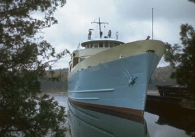 Ranger III at dock looking at the bow. Ranger III at dock looking at the bow.