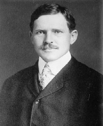 James R. Garfield picture of a man with a mustache wearing a dark suit