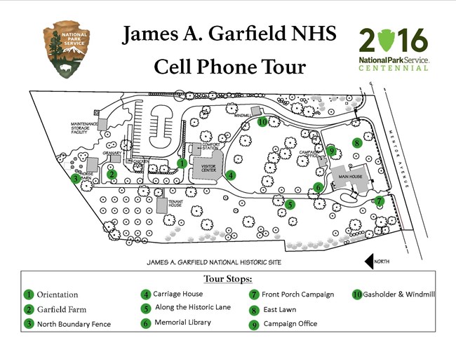 map of cell phone tour