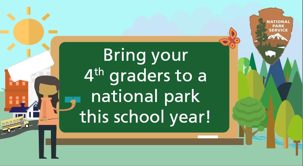 EKIP Programs for 4th Graders Teacher in front of a chalkboard announcing 4th grade programs