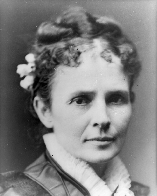 Lucretia-Garfield a close up photo of the first lady