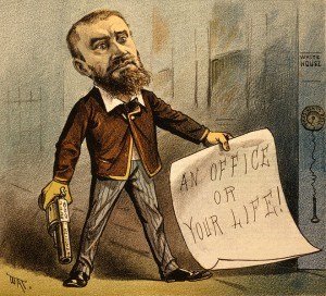 a drawing of charles guiteau during his trial