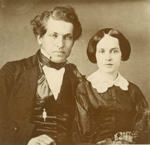 James and Lucretia engagement photo James is on the left and Lucretia is on the right