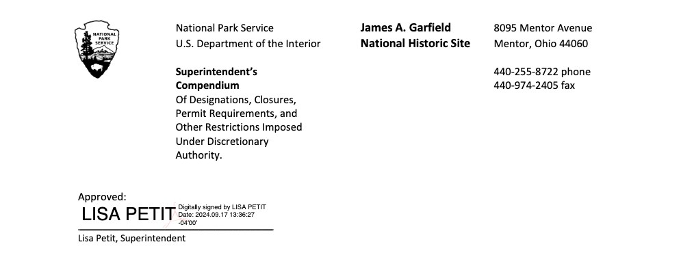 Compendium header showing the electronic signature of Superintendent Lisa Petit, effective 9/17/2024.