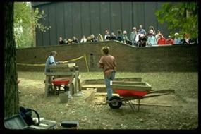 NPS archeology team excavates structure 112, probable site of Governor Sir John Harvey's home
