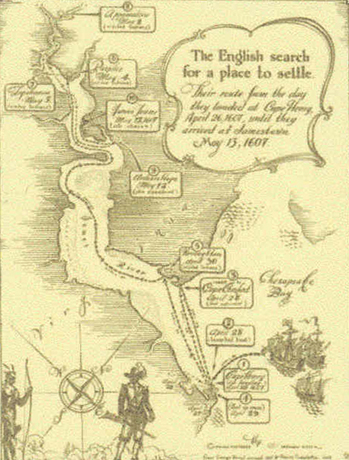 The English Search for a Place to Settle