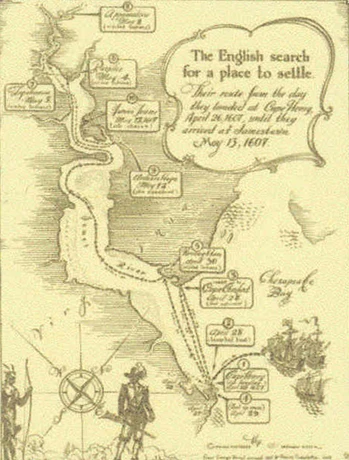 The English Search for a Place to Settle