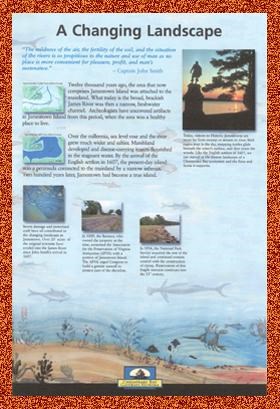 Chesapeake Bay Gateways exhibit at Historic Jamestowne panel 06 A Changing Landscape