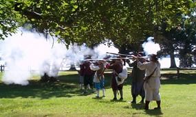 Demonstration of Match Lock Musket Firing