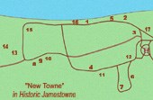 Site map of Historic Jamestowne