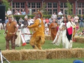 Virginia Indians dancing for Virginia Indian Heritage Day at Jamestown Settlement ,2008.