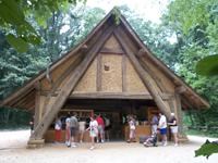 Jamestown Glasshouse where modern artisans blow glassware much like glassblowers of 1608