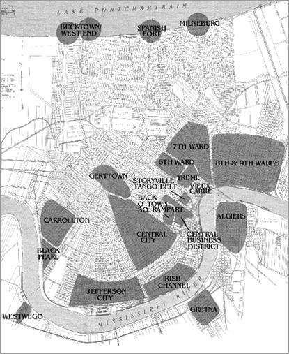 New Orleans Neighborhood Map Jazz Neighborhoods - New Orleans Jazz National Historical Park (U.s.  National Park Service)