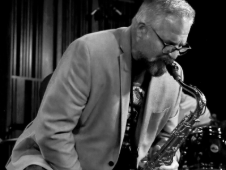 man plaing saxophone