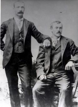 Portrait of Frank and Albert Michaud, discoverers of Jewel Cave.
