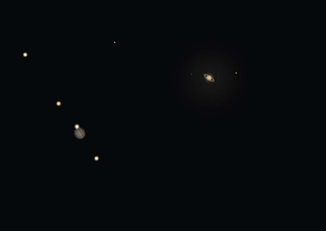 View of Jupiter and Saturn Dec. 21 View of Jupiter and Saturn Dec. 21