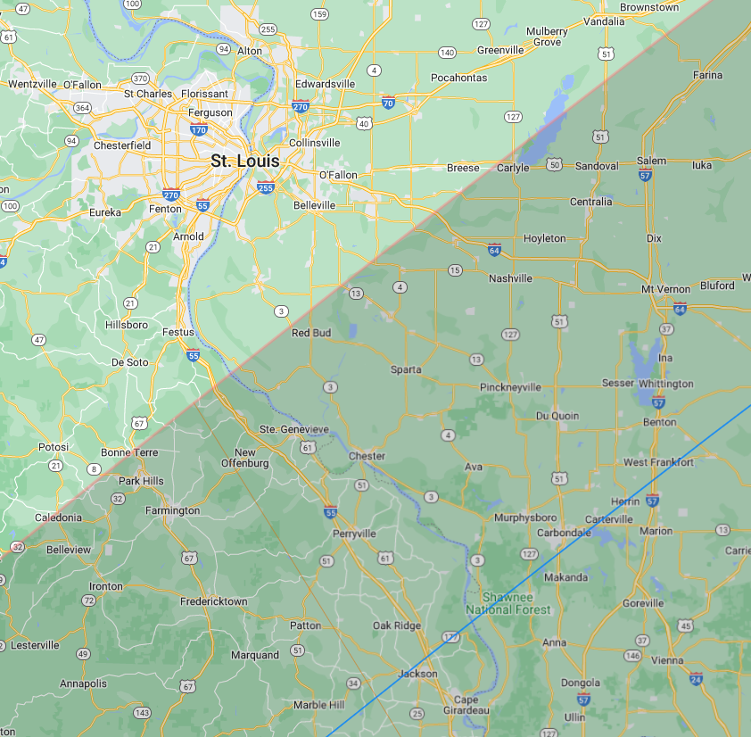 map of totality map of totality